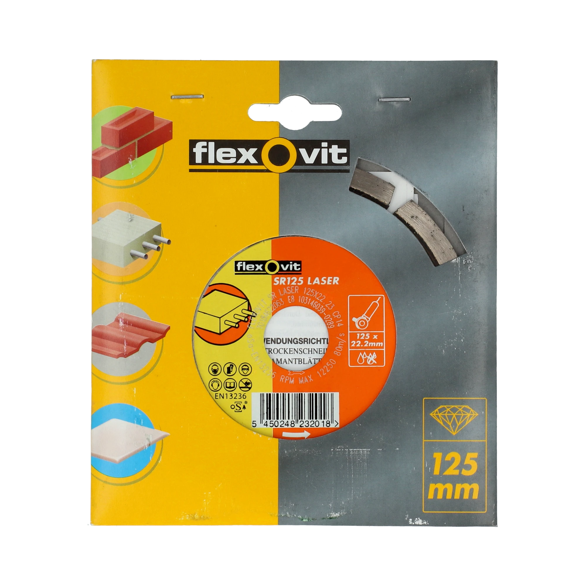 Dijamantska ploča 125 × 22.23 mm Flexovit MERCHANDISING SR LASER